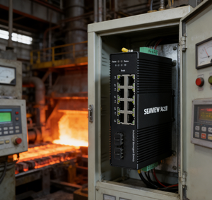 SEAVIEW IP41 Staubgeschützter Industrieller PoE-Switch 8 Gigabit PoE 2 SFP Aluminiumlegierung 20Gbps für Metallurgie & Stromverteilung - Product Image 5