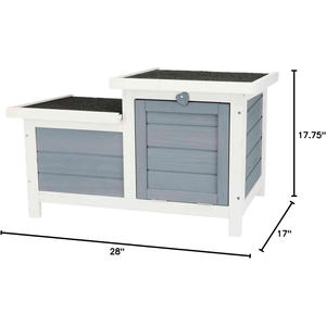 Kediler tavşanlar Bunnies kobay ve gri açık barınak köpek kulübesi için Modern hava ahşap Pet House - Product Image 6