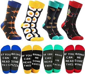 Logo personnalisé Sport Bambou 5 Pack Coffret Cadeau Crew Joyeux Noël Hommes Robe Affaires Chaussettes - Product Image 4