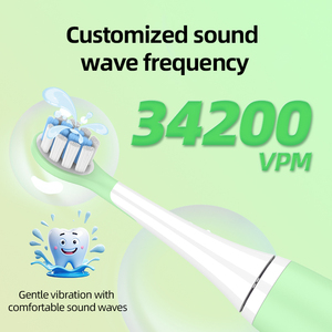 Kids Sonic <b>Electric</b> Toothbrush Soft Bristles Rechargeable Type C <b>Waterproof</b> IPX7 3+ Ages Green Dinosaur Design - Product Image 4