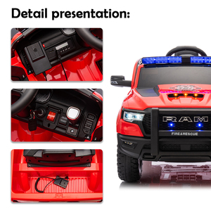 Voiture <span class=keywords><strong>de</strong></span> feu <span class=keywords><strong>pour</strong></span> enfants voiture jouet <span class=keywords><strong>pour</strong></span> enfants à conduire électrique enfants 1 siège 12V télécommande électrique - Product Image 2
