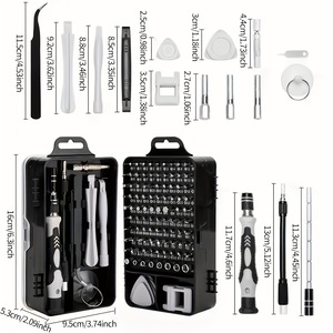 Venta Directa de Fábrica, Herramientas de Reparación de Relojes OEM, Multifuncionales, de Alta Calidad, de Acero al Carbono, Estuche Rígido con 115 Piezas - Product Image 4