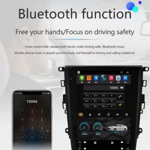 Autoradio GPS tactile style Tesla, système de navigation stéréo multimédia pour Ford Mondeo Fusion Mk5 2013-2017 - Product Image 4