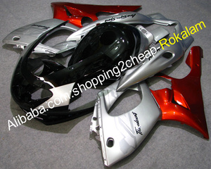 Piezas de la motocicleta para <span class=keywords><strong>Yamaha</strong></span> YZF600R <span class=keywords><strong>Thundercat</strong></span> YZF 600R 1997-2007 YZF-600R 97-07 moto de plata Rojo Negro carrocería <span class=keywords><strong>carenado</strong></span> - Product Image 1