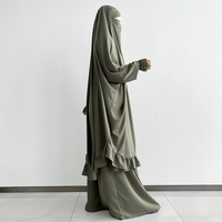 Nida Jilbab 2 Pièces Jupe Ensemble de Prière Turc Dubaï Saoudien Robe Long Khimar Vente en Gros Vêtements Islamiques Femmes Musulmanes Pudiques Filles