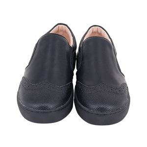 Joski-mocassins en cuir noir pour enfant, sans lacets, cuir pleine Grain, doux, tendance, pour l'extérieur, bateau, haricots, décontractés, nouveauté - Product Image 3