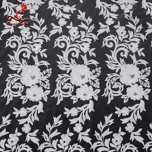 2019 gros 131CM Couleur <span class=keywords><strong>Blanche</strong></span> Tissu Brodé Français Tissu De Dentelle De Mariée - Product Image 1