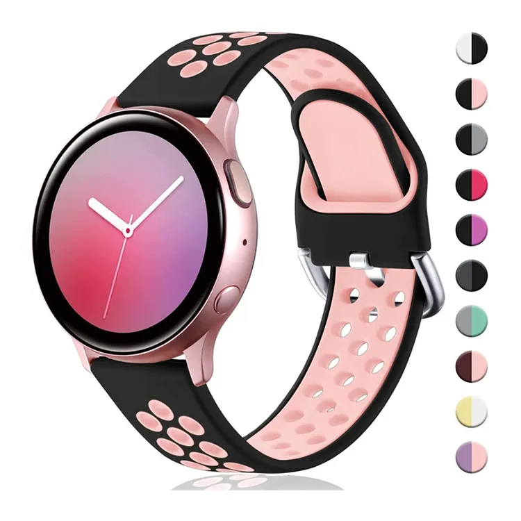 Sport Rubber Watchbands Waterproof Silicone Watch Bands Strap For Samsung Galaxy Watch 20mm 22mm