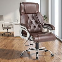 Chaise de bureau de direction moderne en cuir de haute qualité, ergonomique, confortable, pivotante, inclinable et réglable en hauteur