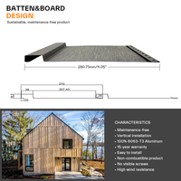 Revêtement mural vertical en aluminium de 10 pieds de long pour maisons unifamiliales, projets multi-logements et développements commerciaux légers