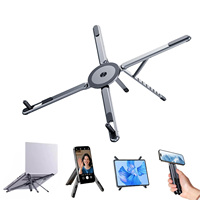 Support d'ordinateur portable universel 3 en 1, pliable, réglable, magnétique, avec support pour tablette et téléphone