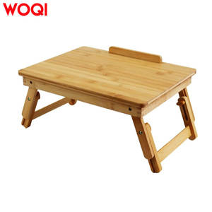 WOQI <span class=keywords><strong>Plateau</strong></span> pliable classique en bambou <span class=keywords><strong>pour</strong></span> ordinateur portable et petit déjeuner <span class=keywords><strong>Plateau</strong></span> de rangement durable réglable en hauteur <span class=keywords><strong>pour</strong></span> le salon - Product Image 3