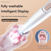 Tondeuse à poils pour animaux de compagnie moderne, étanche, rechargeable et illuminée, pour le toilettage des chats et des chiens, avec tondeuse pour les yeux et la queue