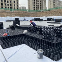 WANLIHE RM-864 Modules de réservoirs souterrains de stockage d'eau de pluie 100m³ à 95% de vide, en PP, pour drainage et contrôle des inondations urbaines en jardin