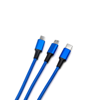 Prix de gros Chargeur multifonction 3 en 1 Nylon Câble de charge USB Chargeur multifonction pour iPhone 14 15 pro max.