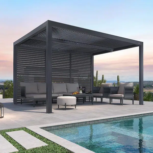 Shengjie - Persiennes et lames <span class=keywords><strong>de</strong></span> pergola en alliage d'aluminium pour extérieur, sur mesure, avec cadre <span class=keywords><strong>de</strong></span> persiennes en aluminium - Product Image 1