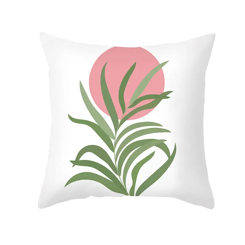 New Morandi style printed pillowcase cross-border peach skin home living room bedroom pillowcase cushion