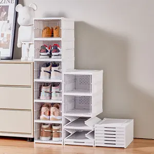 Hot Sale Kunststoff stapelbare Schuh Aufbewahrung sbox für Home Organisation Schuh regal