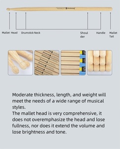 Venta caliente de fábrica instrumento musical accesorios auxiliares marco de nogal Jazz Batería Electrónica 5A 7A baqueta - Product Image 6