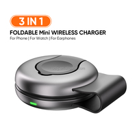 Super Mini Chargeur sans fil magnétique 3 en 1 Station de charge inductive pliante Chargeur rapide 15W