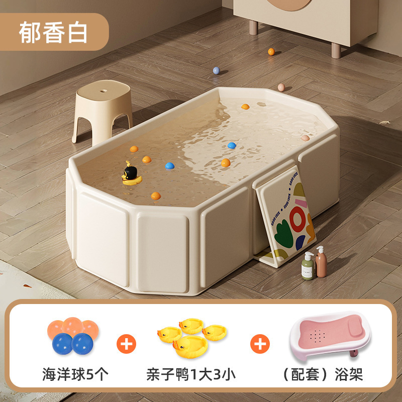 Matériau du panneau - Baignoire pour bébé blanche parfumée [Ensemble cadeau de jouets avec support de bain]