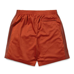 Shorts de basketball rouges en mesh pour hommes, taille élastique avec cordon de serrage, respirants, coupe classique, vêtements d'entraînement d'été pour adultes - Product Image 2