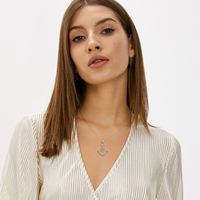 Bijoux Mossanite personnalisés VVS 2mm & 1.8mm & 1.5mm & 1.2mm Collier pendentif ancre en argent sterling 925 pour femmes avec certificat