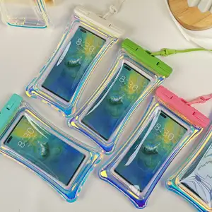 OEM Colorful Waterproof Mobile Phone Bags Cases for Kayaking Swimming Transparent Cleat Phone Pouch