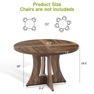 Cross-border <b>extendable</b> <b>wooden</b> round <b>dining</b> <b>table</b>, customizable home kitchen minimalist style multi-functional <b>dining</b> <b>table</b> and - Product Image 5