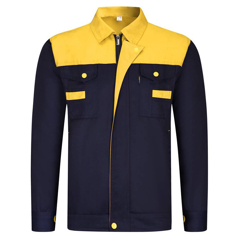 Azul marino y amarillo