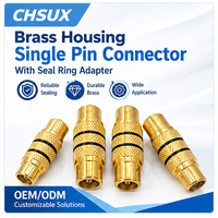 Adaptateur de connecteur à broche unique en acier inoxydable/laiton sur mesure pour borne électrique étanche pour pièces de contact OEM ODM