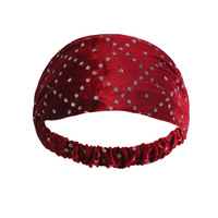 Bandeau large élastique antidérapant en sequins unis pour femme, idéal pour le sport, le yoga, et comme accessoire polyvalent pour cheveux.