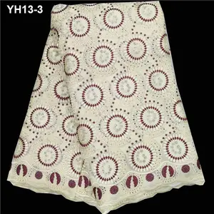 popular african fabric swiss voile lace in switzerland embroidered lace fabric
