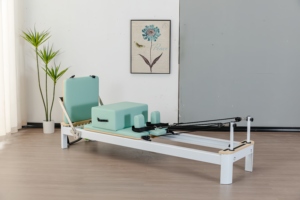 Lettino Reformer <span class=keywords><strong>Pilates</strong></span> in Lega di Alluminio di Alta Qualità con Carrello Grande e Binario Silenzioso per Studi <span class=keywords><strong>Pilates</strong></span> - Direttamente dalla Fabbrica - Product Image 2