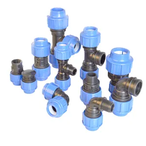 Irriplast pn16 conexão de compressão, alta qualidade hdpe pp para irrigação, redução de acoplamento, conector rápido