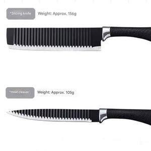 Juego de Cuchillos de Cocina Ergonómicos de 6 Piezas de Acero Inoxidable, Ambidiestros, Duraderos, de Precisión, con Revestimiento Antiadherente, Regalo para el Hogar y la Cocina - Product Image 6
