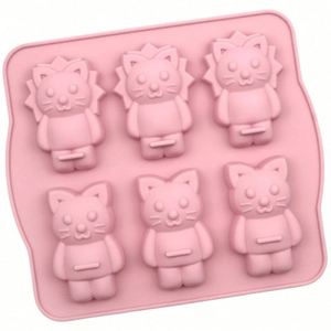 Moule à bougie DIY en silicone réutilisable, écologique, en forme de chat et de lion, pour la fabrication de gâteaux, de savons et de résine, dessin animé, OEM/ODM - Product Image 3