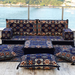 Set di divani in tessuto etnico arabico Jalsa marocchino componibile quadrato componibile con imbottitura in spugna per soggiorno e uso alberghiero - Product Image 2