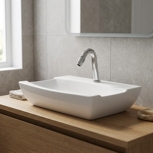 Lavabo à main moderne en pierre: unités de vanité de comptoir, lavabo de salle de bain à montage sur table Lavabo-articles sanitaires en céramique - Product Image 1