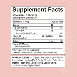 Suplementos Veganos OEM para la Belleza y Salud de Adultos, para el Apoyo de Huesos, Músculos e Inmunidad, y para el Crecimiento del Cabello, Gomitas con Complejo de Vitamina D3+K2 - Product Image 5