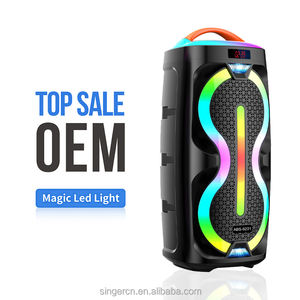 Altavoz Bluetooth Portátil Inalámbrico para Exteriores ABS-6201 Nuevo de 2*6.5 Pulgadas con Sonido Estéreo Real, Luces RGB, Karaoke para Fiestas - Product Image 3