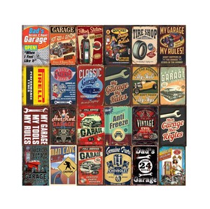 Plaques Métalliques Décoratives Vintage Rétro en Étain pour Décoration <span class=keywords><strong>Murale</strong></span> de Garage, Bar, Pub, Cave d'Homme - Product Image 1