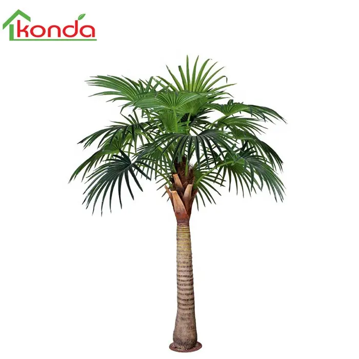 Palmera Artificial grande personalizada para decoración interior y exterior, árboles de imitación de plástico verde, 1 pieza