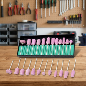 Juego de Fresas Abrasivas para Pulir, 12 Piezas, Herramienta Rotatoria, Herramientas para Hacer Joyas, Herramientas Manuales de Orfebre, Fresas de Pulido Fino, Caja de Plástico |   GS29C - Product Image 2