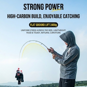 Canne à pêche télescopique 5ft 5'6 UL Power Fast Action 2-10g 2-8lb, pointe en titane, poignée en bois de camphre, guides Fuji, spinning et casting - Product Image 5