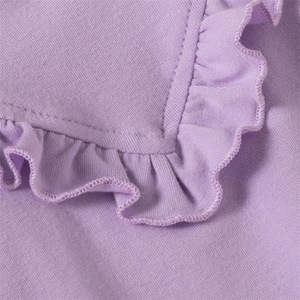 Ropa Infantil para Bebés Niñas, Conjuntos Casuales de Pantalones de Algodón Morado con Sudadera con Capucha de Encaje de China - Product Image 5