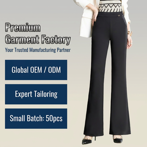 <span class=keywords><strong>Pantaloni</strong></span> <span class=keywords><strong>da</strong></span> Donna Personalizzati 2026 a Vita Alta, Modello Bootcut, con Dettagli Metallici Borchiati, Effetto Modellante, Vendita all'Ingrosso - Product Image 1