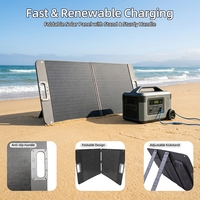 Panneau solaire portable 100W en fibre de verre, chargeur solaire de type N, résistant à l'eau IP65, pour le camping, les camping-cars, les bateaux, la randonnée et l'utilisation hors réseau