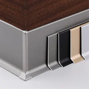 Grosir Membeli Konektor Sudut Keramik Aluminium Skirting Board Dasar untuk Dinding