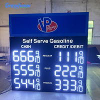 Affichage numérique personnalisé des prix du carburant à LED pour station-service, télécommande, cadre en aluminium étanche IP65